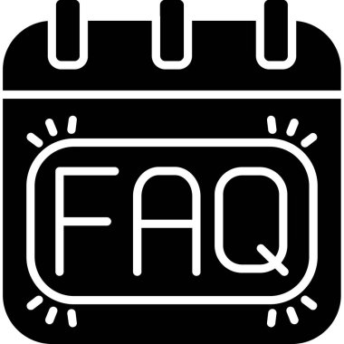 Faq simgesi modada izole edilmiş arkaplan