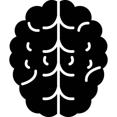 beyin ikonu vektör illüstrasyonu