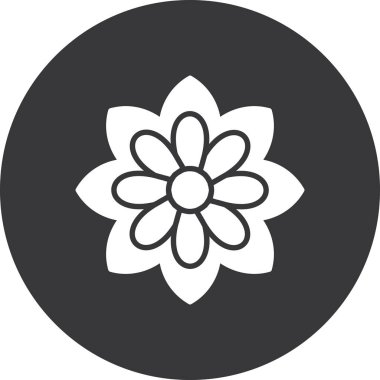 Çiçek Düz Vektör Simgesi