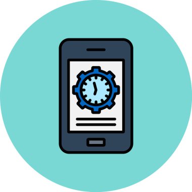 cep telefonu ayarları, web simgesi, vektör illüstrasyonu