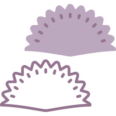 Bir çiçek simgesinin vektör illüstrasyonu