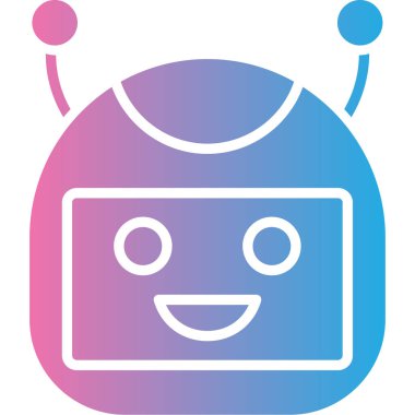 Modern robot simgesinin vektör çizimi