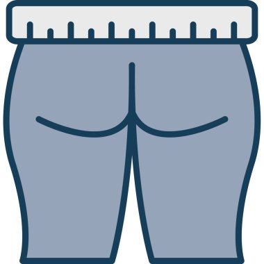 Şort. Web simgesi basit illüstrasyon