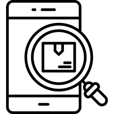 Cep telefonu simgesi, vektör illüstrasyonu