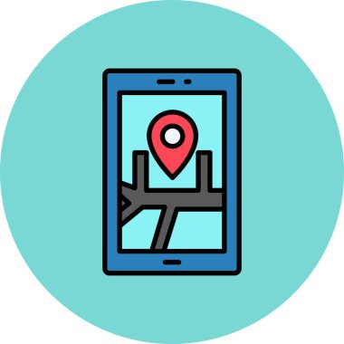 konum. Web simgesi basit illüstrasyon