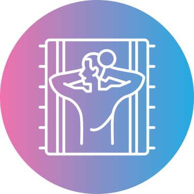 vector illustration of a man with a towel