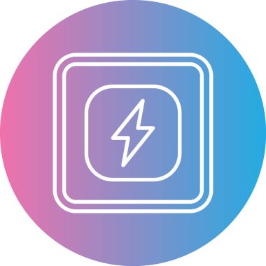 Benzersiz enerji ikonu vektör illüstrasyonu