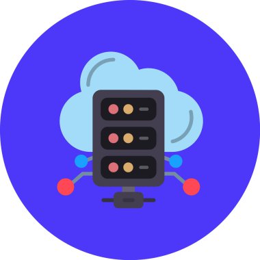 Bulut hesaplama web simgesi basit illüstrasyon