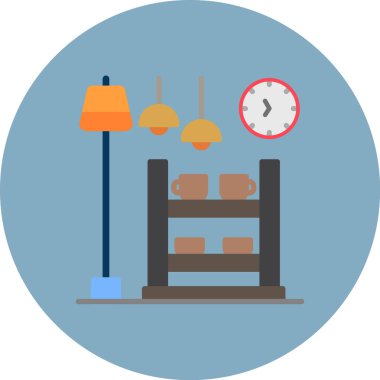 Modern bir yemeğin vektör çizimi