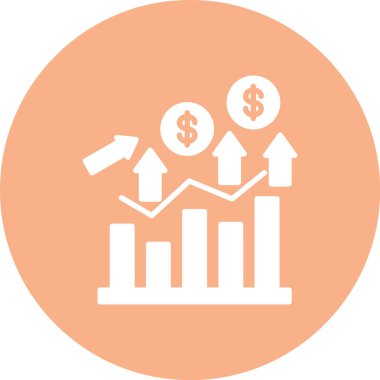 Dolar işaretli bir grafiğin vektör simgesi