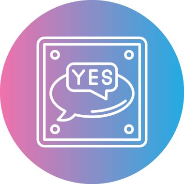 Öyle mi? Web simgesi basit illüstrasyon