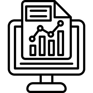 Veri analizi vektör satırı simgesi