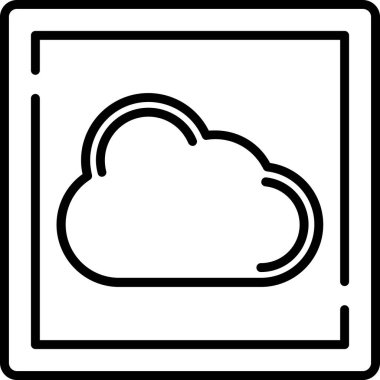 Bulut hesaplama simgesi vektör illüstrasyonu