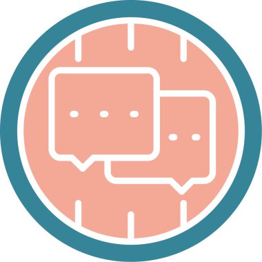 Bir sohbet simgesinin vektör illüstrasyonu