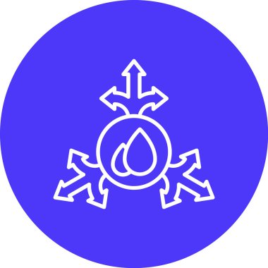 Bir damla suyun vektör illüstrasyonu