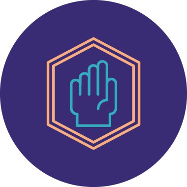 Avuç içi. Web simgesi basit illüstrasyon