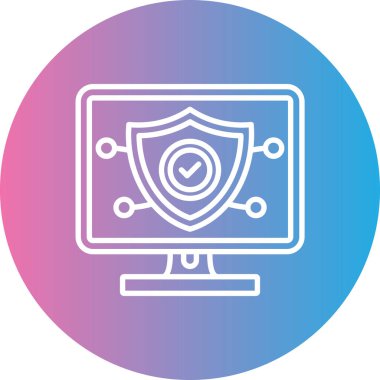 Kalkan simgesinin vektör illüstrasyonu