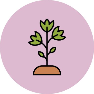 Bitki simgesinin vektör illüstrasyonu