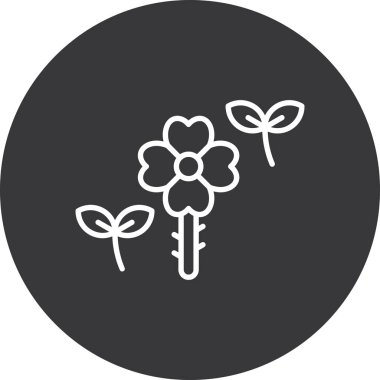 Çiçek simgesinin vektör illüstrasyonu