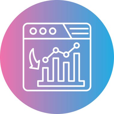 Analizler. Web simgesi basit illüstrasyon