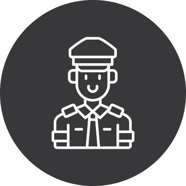 Polis memuru simgesinin vektör illüstrasyonu