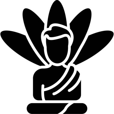 yoga poz simgesi, vektör illüstrasyonu