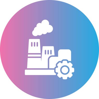 Bir fabrika simgesinin vektör illüstrasyonu