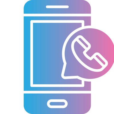 Vektör telefon simgesi, illüstrasyon