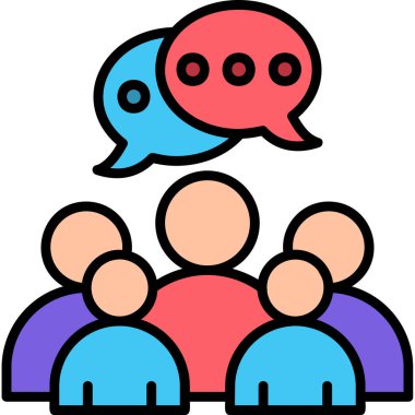 bir grup insan ikonu. insanların vektör simgesinin düz tasarımı