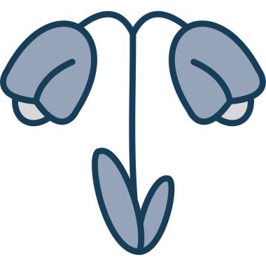 Çiçek. Web simgesi basit illüstrasyon