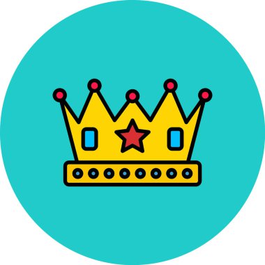 taç simgesi vektör illüstrasyonu