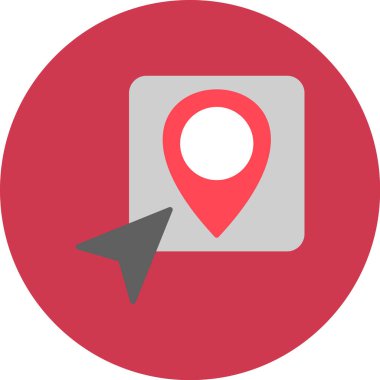 pin konumu haritası simgesi doldurulmuş dış hat biçimi