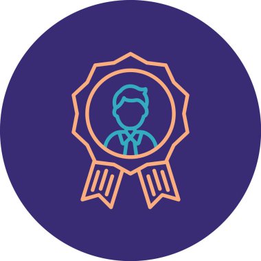 Rozet. Web simgesi basit illüstrasyon