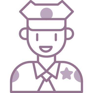 Memur simgesi, vektör illüstrasyon tasarımı