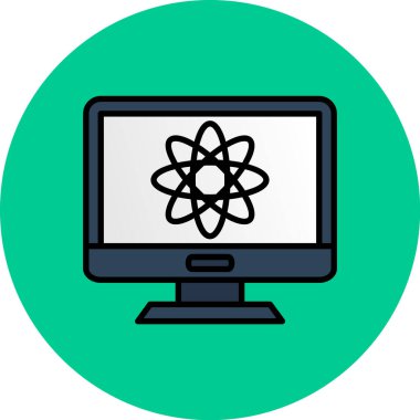 Bilgisayar monitörü. Basit resimleme