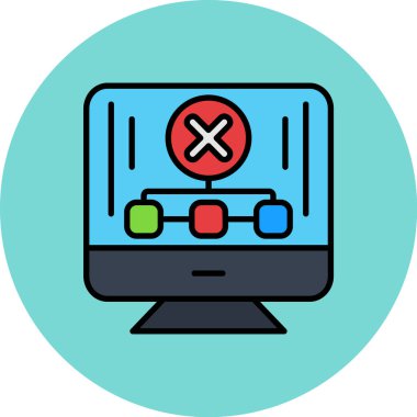 bilgisayar izleyici vektör simgesi modern basit vektör illüstrasyonu