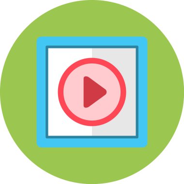 çalma düğmesi simgesi, vektör illüstrasyonu