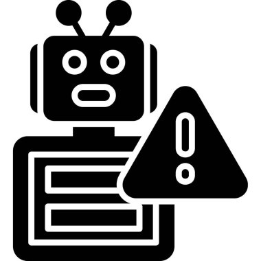 robot. Web simgesi basit illüstrasyon