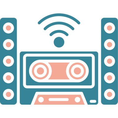 müzik düz vektör simgesi