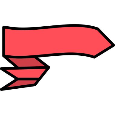 kurdele sancak simgesi vektör illüstrasyonu