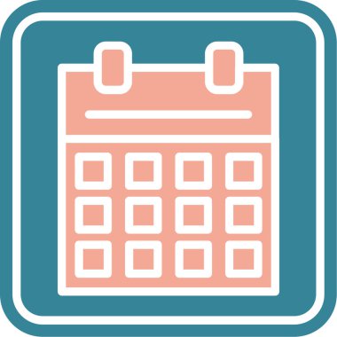 Takvim simgesi soyut arkaplanda izole edildi