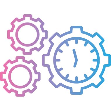 dişliler düz vektör simgesi