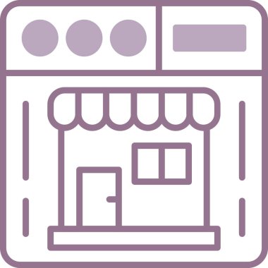 Alışveriş simgesinin vektör illüstrasyonu