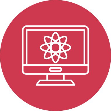 Dizüstü bilgisayar simgesi vektör çizimi