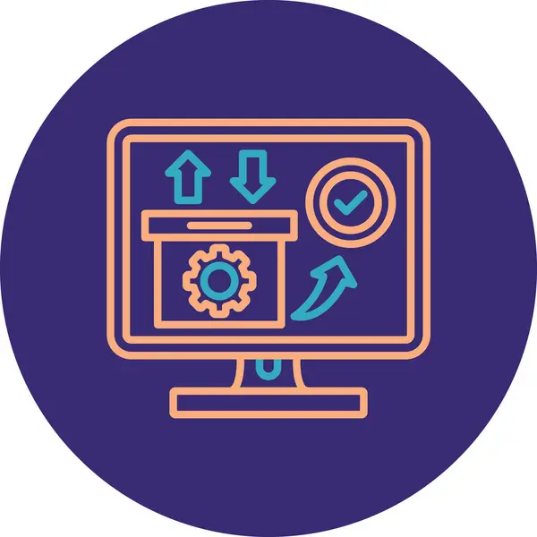 Kara Kutu Simgesi, Basit Renk Vektörü İllüstrasyonu