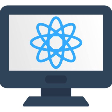 Bir bilgisayarın vektör illüstrasyonu