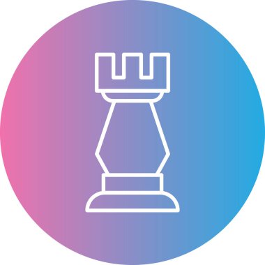 Satranç taşının bir simgesinin vektör çizimi