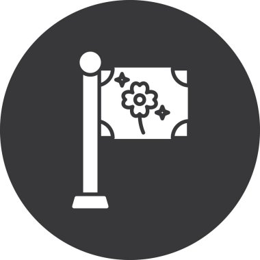 çiçek vektör simgesi modern illüstrasyon