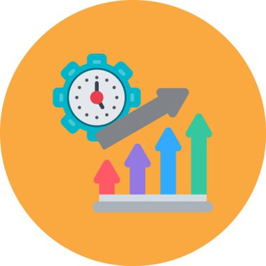 Saat simgesinin vektör illüstrasyonu