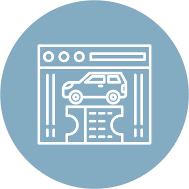 araba simgesi vektör illüstrasyonu